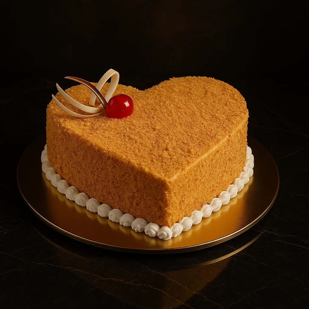 Heart Shaped Honeycomb Cake - TF Cakes Online Delivery Freshly baked handcrafted Heart Shaped Honeycomb Cake – Cake design by TF Cakes