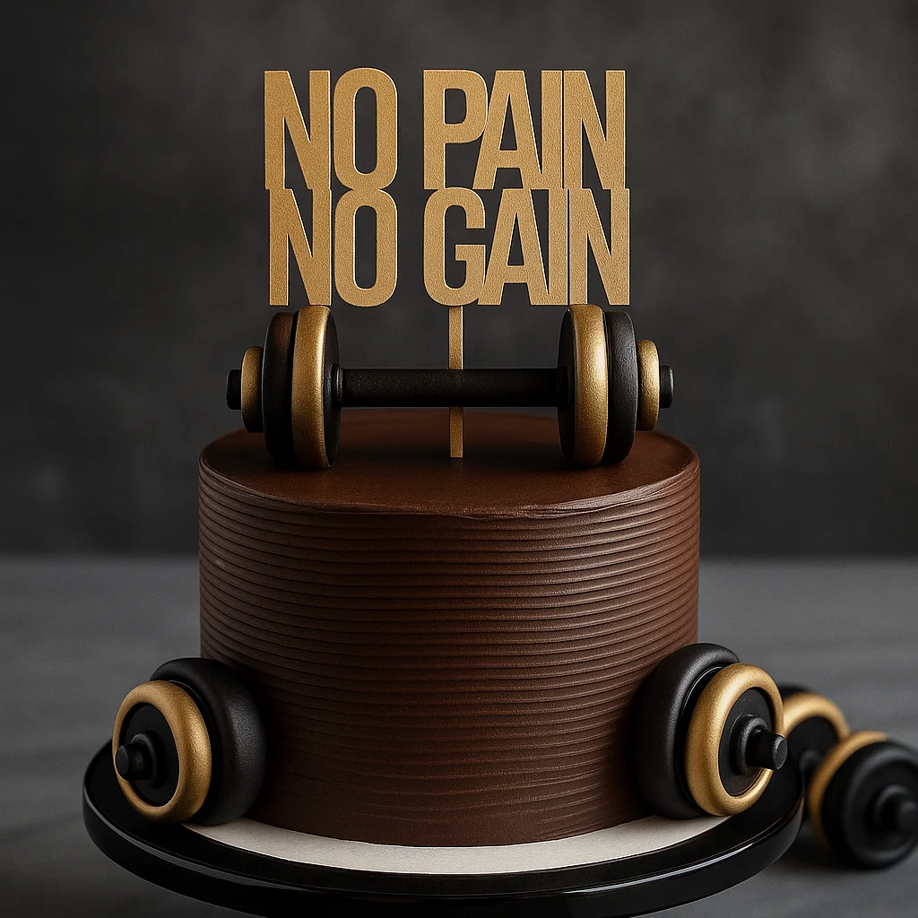 No Pain No Gain Chocolate Cake - TF Cakes Online Delivery Freshly baked handcrafted No Pain No Gain Chocolate Cake – Cake design by TF Cakes