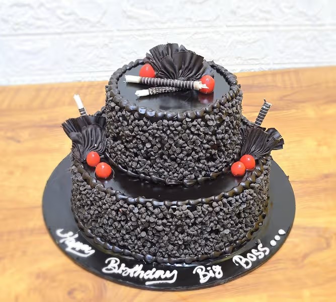 2tier Choco Chips Cake - TF Cakes Online Delivery Freshly baked handcrafted 2tier Choco Chips Cake – Cake design by TF Cakes