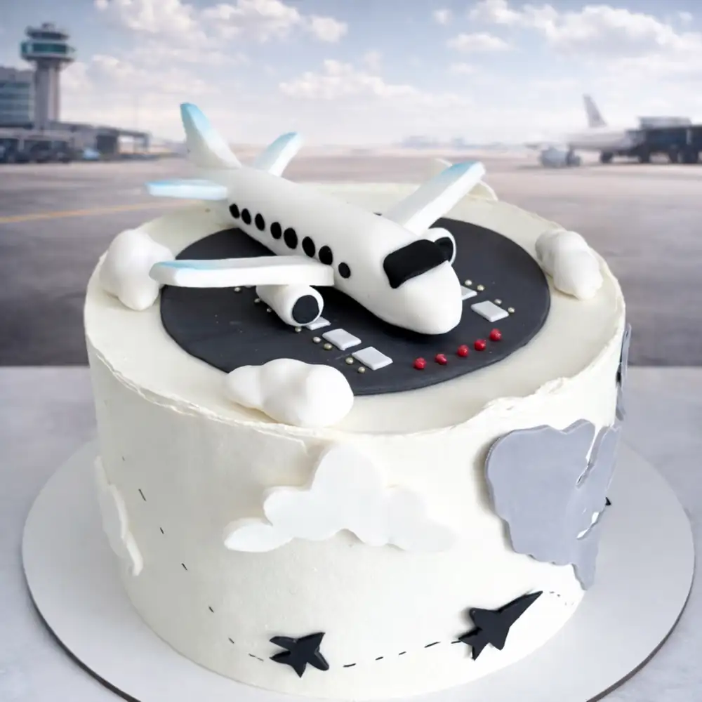 Airport Plane Cake Design - TF Cakes Online Delivery Freshly baked handcrafted Airport Plane Cake Design – Cake design by TF Cakes