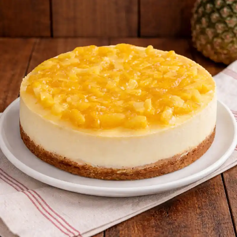 Baked Pineapple Cheesecake - TF Cakes Online Delivery Freshly baked handcrafted Baked Pineapple Cheesecake – Cake design by TF Cakes
