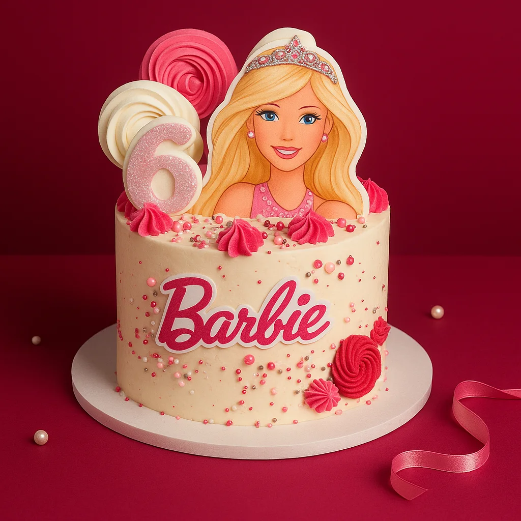 Barbie Merengue Pop Cake - TF Cakes Online Delivery Freshly baked handcrafted Barbie Merengue Pop Cake – Cake design by TF Cakes