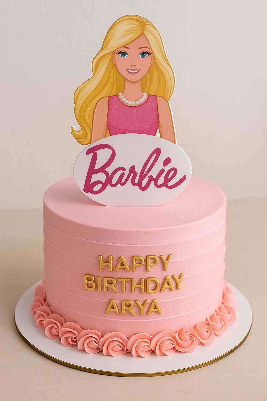Barbie Theme Cake - TF Cakes Online Delivery Freshly baked handcrafted Barbie Theme Cake – Cake design by TF Cakes