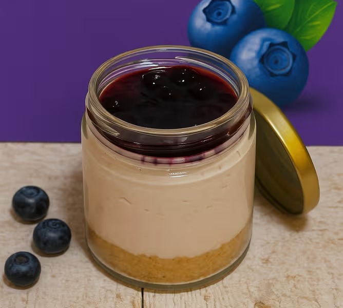 Blueberry Bliss Cheese Jar Cake - TF Cakes Online Delivery Freshly baked handcrafted Blueberry Bliss Cheese Jar Cake – Cake design by TF Cakes