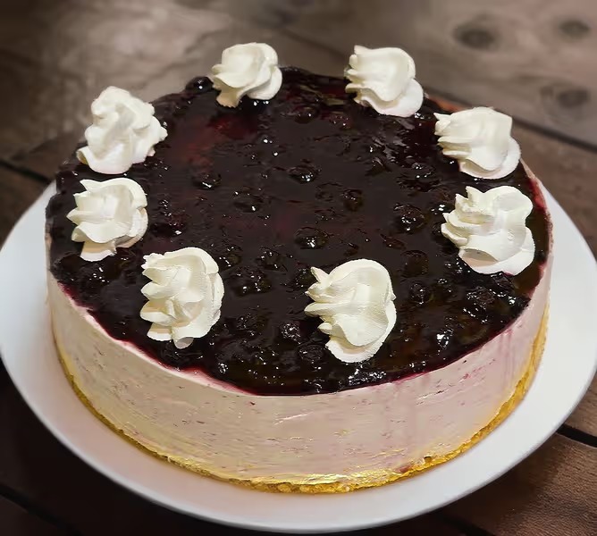 Blueberry Bliss Cheesecake - TF Cakes Online Delivery Freshly baked handcrafted Blueberry Bliss Cheesecake – Cake design by TF Cakes