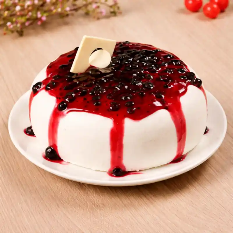 Blueberry Glaze Cream Dome Cake - TF Cakes Online Delivery Freshly baked handcrafted Blueberry Glaze Cream Dome Cake – Cake design by TF Cakes