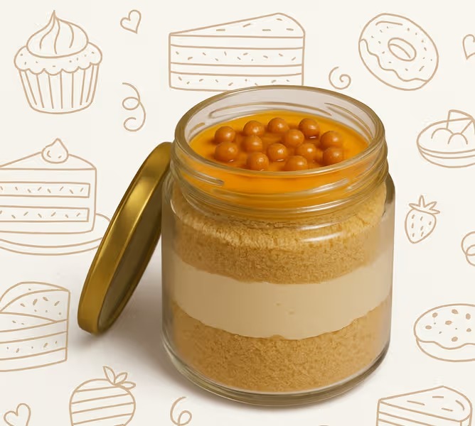 Butterscotch Crunch Jar Cake - TF Cakes Online Delivery Freshly baked handcrafted Butterscotch Crunch Jar Cake – Cake design by TF Cakes