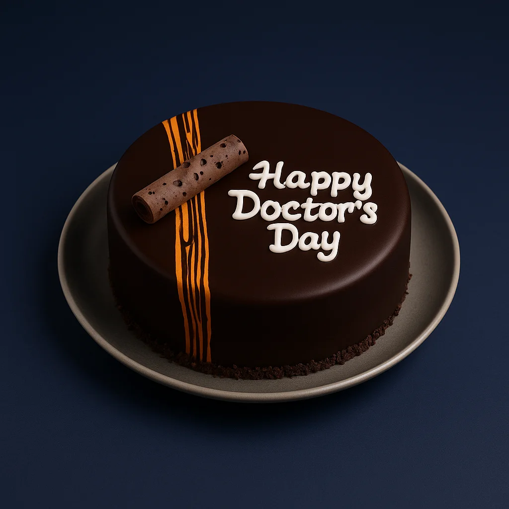 Chocolate Doctors Day Cake - TF Cakes Online Delivery Freshly baked handcrafted Chocolate Doctors Day Cake – Cake design by TF Cakes
