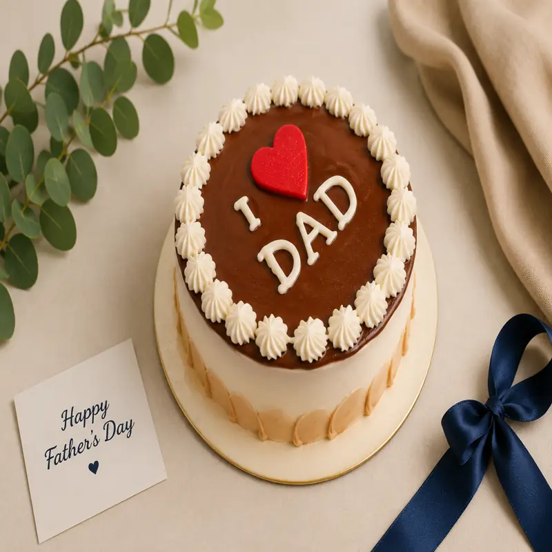 Chocolate I Love Dad Cake - TF Cakes Online Delivery Freshly baked handcrafted Chocolate I Love Dad Cake – Cake design by TF Cakes