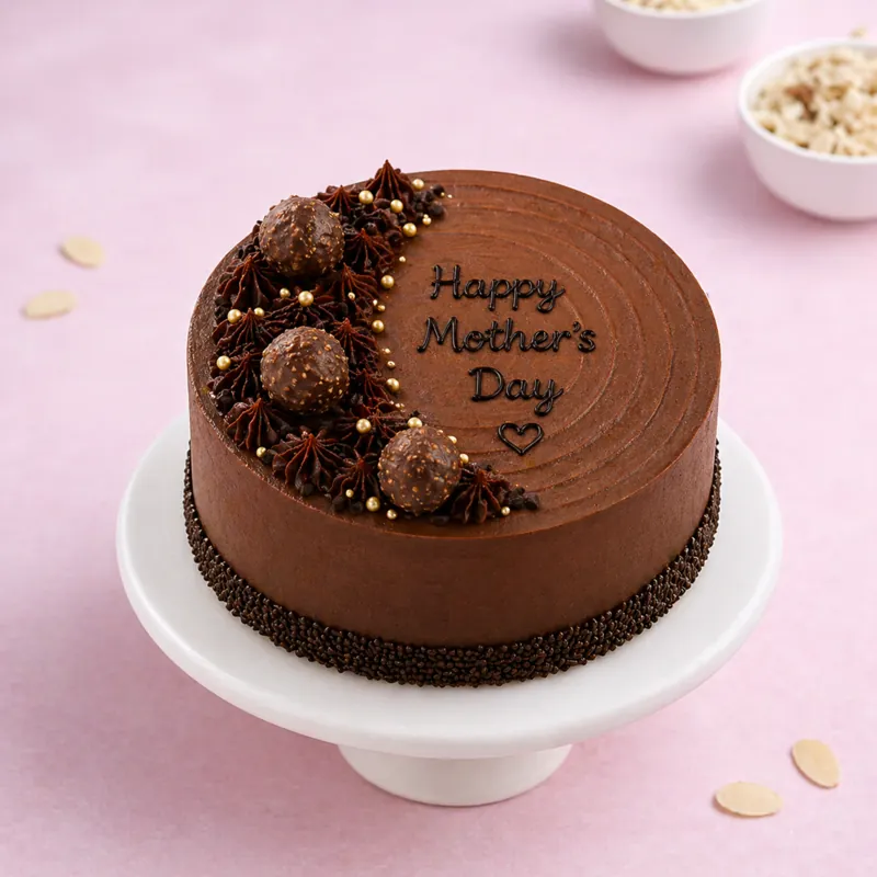 Chocolate Truffle Mother’s Day Cake - TF Cakes Online Delivery Freshly baked handcrafted Chocolate Truffle Mother’s Day Cake – Cake design by TF Cakes