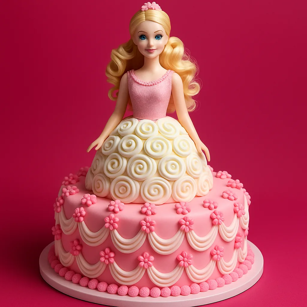 Makeup Theme Doll Cake