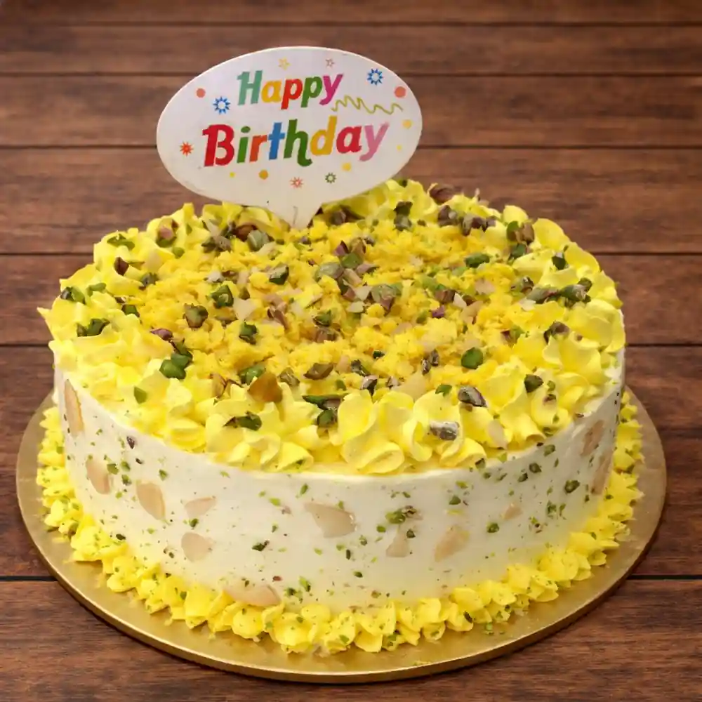 Classic Birthday Rasmalai Cake - TF Cakes Online Delivery Freshly baked handcrafted Classic Birthday Rasmalai Cake – Cake design by TF Cakes