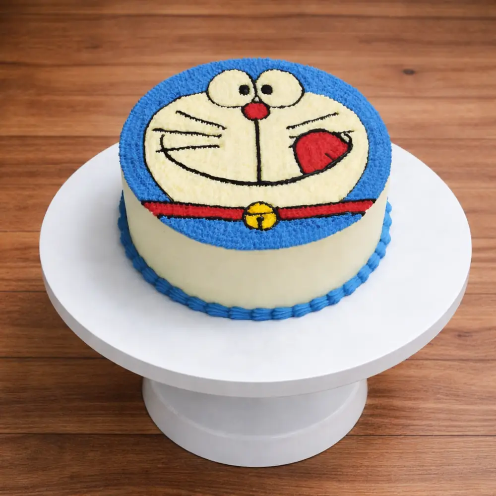 Classic Doraemon Smiling Face Birthday Cake - TF Cakes Online Delivery Freshly baked handcrafted Classic Doraemon Smiling Face Birthday Cake – Cake design by TF Cakes