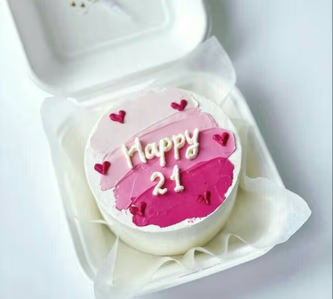 Classic vanilla birthday bento cake - TF Cakes Online Delivery Freshly baked handcrafted Classic vanilla birthday bento cake – Cake design by TF Cakes