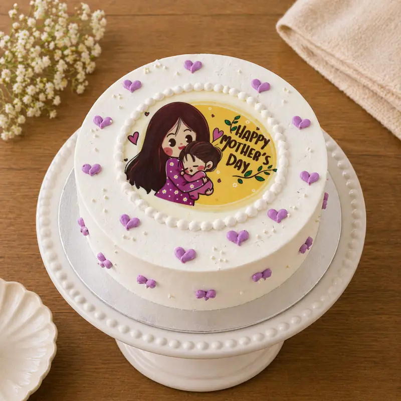 Cute Mother’s Day Cartoon Cake - TF Cakes Online Delivery Freshly baked handcrafted Cute Mother’s Day Cartoon Cake – Cake design by TF Cakes