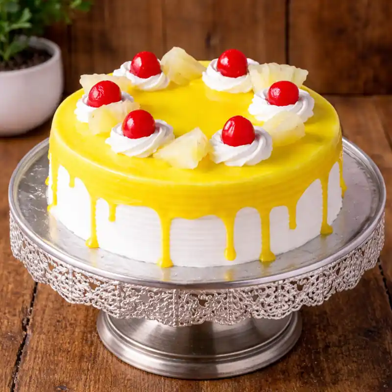 Drip Pineapple Cake - TF Cakes Online Delivery Freshly baked handcrafted Drip Pineapple Cake – Cake design by TF Cakes