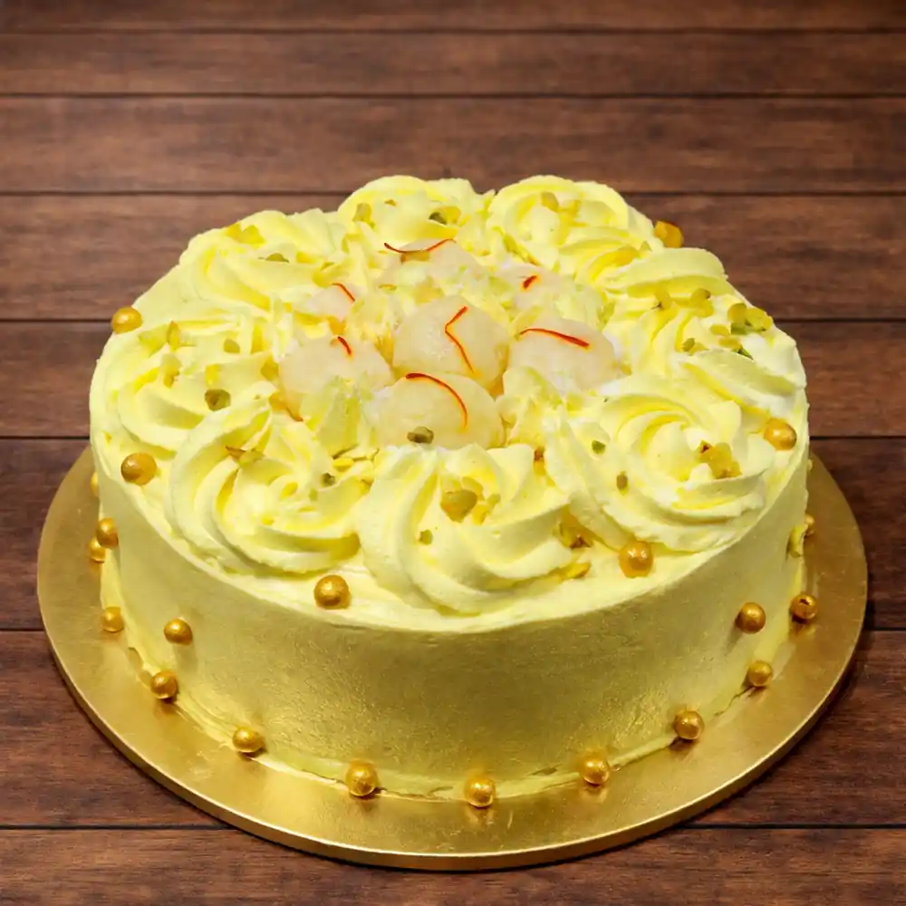 Elegant Rasmalai Cream Delight Cake - TF Cakes Online Delivery Freshly baked handcrafted Elegant Rasmalai Cream Delight Cake – Cake design by TF Cakes