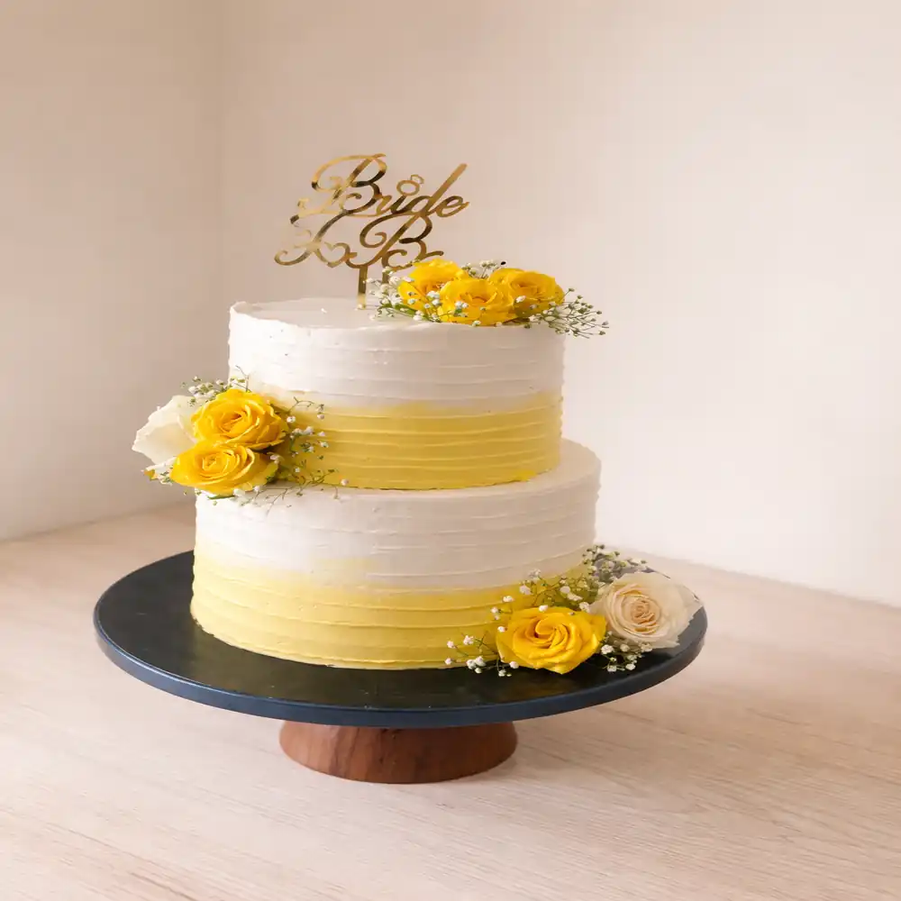 Elegant Two-Tier Rasmalai Wedding Cake - TF Cakes Online Delivery Freshly baked handcrafted Elegant Two-Tier Rasmalai Wedding Cake – Cake design by TF Cakes