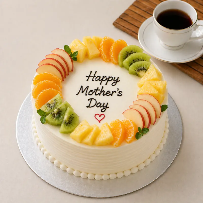 Fresh Fruit Mother’s Day Cake - TF Cakes Online Delivery Freshly baked handcrafted Fresh Fruit Mother’s Day Cake – Cake design by TF Cakes