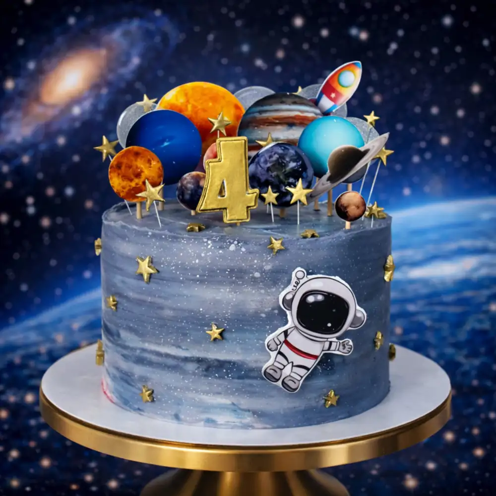Galaxy Number Theme Cake - TF Cakes Online Delivery Freshly baked handcrafted Galaxy Number Theme Cake – Cake design by TF Cakes