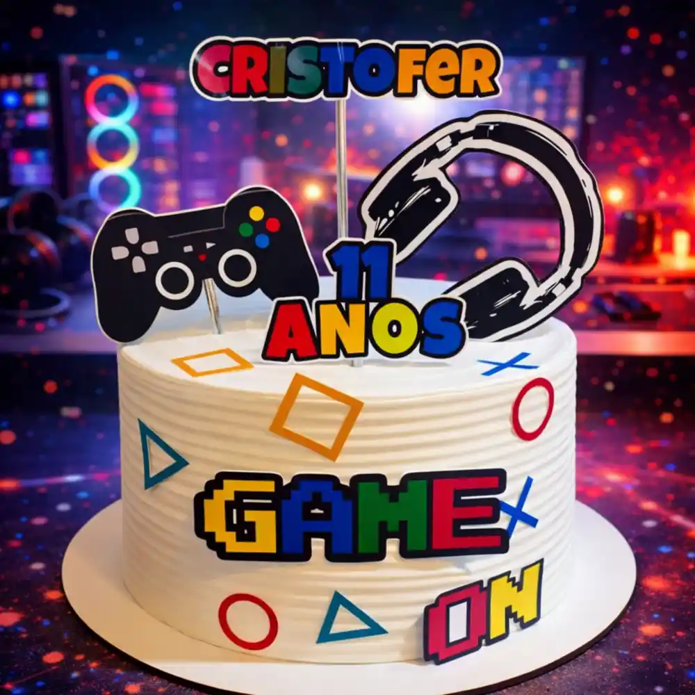 Game On Birthday Cake - TF Cakes Online Delivery Freshly baked handcrafted Game On Birthday Cake – Cake design by TF Cakes