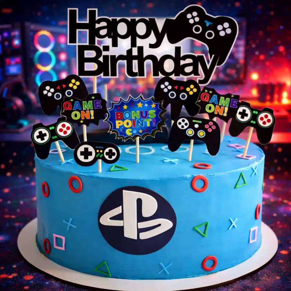 Happy Birthday Gamer Cake - TF Cakes Online Delivery Freshly baked handcrafted Happy Birthday Gamer Cake – Cake design by TF Cakes
