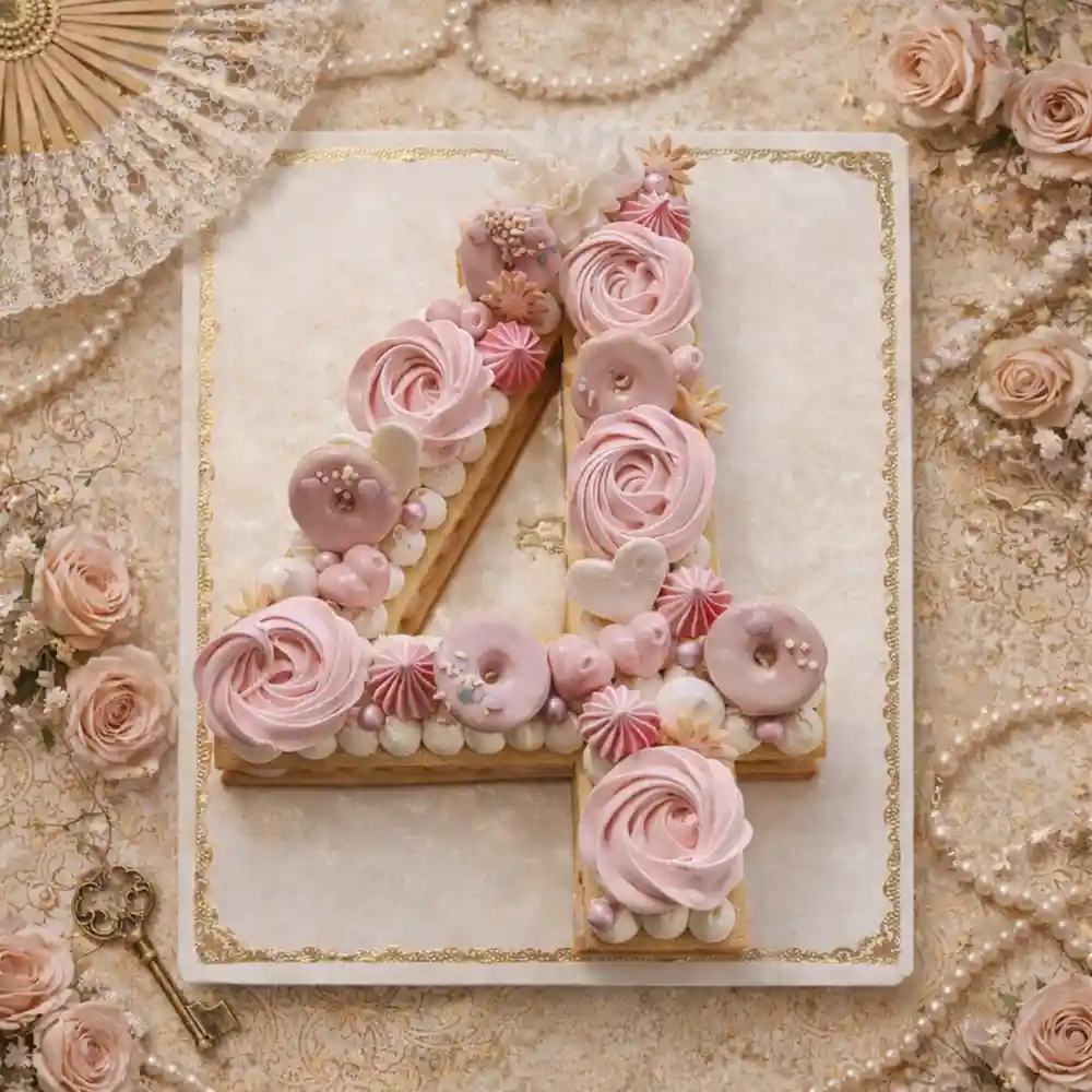 Heart Theme Number Cake - TF Cakes Online Delivery Freshly baked handcrafted Heart Theme Number Cake – Cake design by TF Cakes