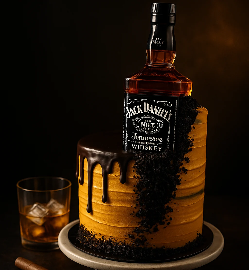 Jack Daniel’s Drip Delight Cake - TF Cakes Online Delivery Freshly baked handcrafted Jack Daniel’s Drip Delight Cake – Cake design by TF Cakes
