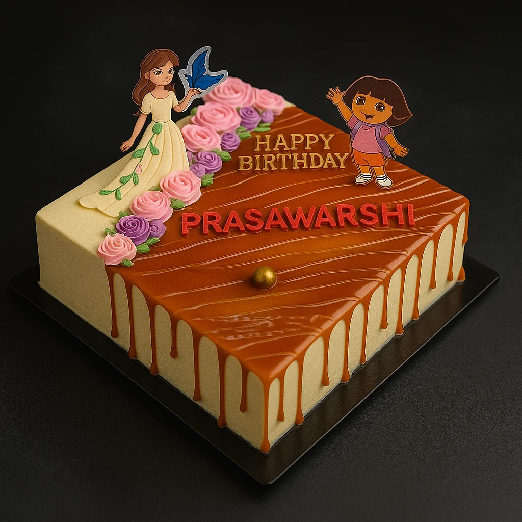 Kids Birthday Cartoon Cake - TF Cakes Online Delivery Freshly baked handcrafted Kids Birthday Cartoon Cake – Cake design by TF Cakes