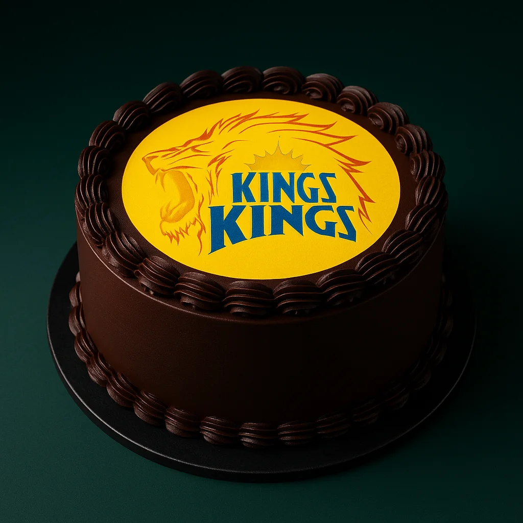 Kings Team Logo Photo Cake - TF Cakes Online Delivery Freshly baked handcrafted Kings Team Logo Photo Cake – Cake design by TF Cakes
