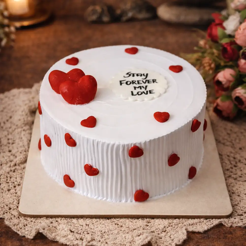 Love Heart Vintage Cake - TF Cakes Online Delivery Freshly baked handcrafted Love Heart Vintage Cake – Cake design by TF Cakes