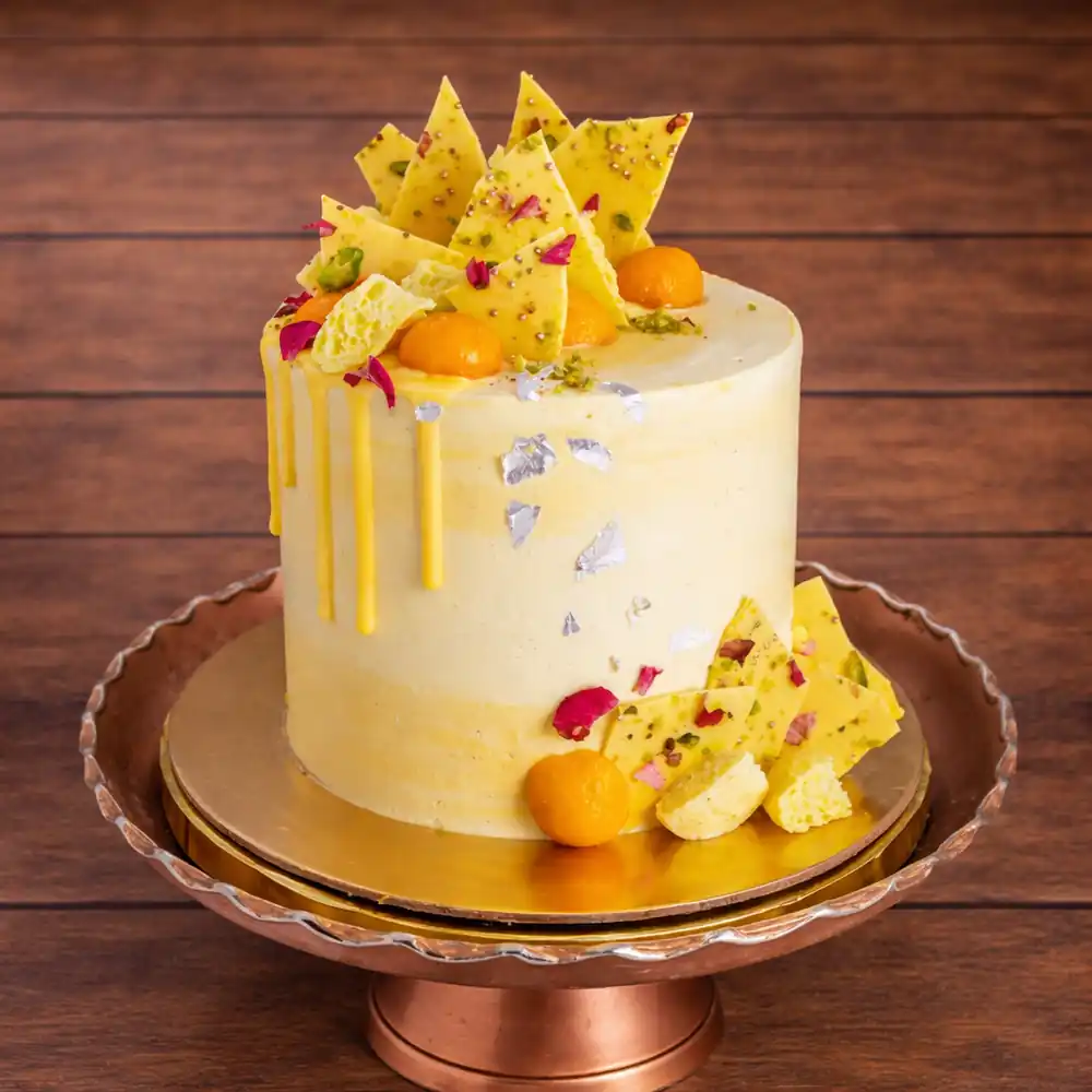 Luxury Rasmalai Drip Celebration Cake - TF Cakes Online Delivery Freshly baked handcrafted Luxury Rasmalai Drip Celebration Cake – Cake design by TF Cakes