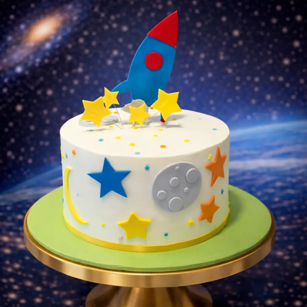 Minimal Space Theme Cake - TF Cakes Online Delivery Freshly baked handcrafted Minimal Space Theme Cake – Cake design by TF Cakes