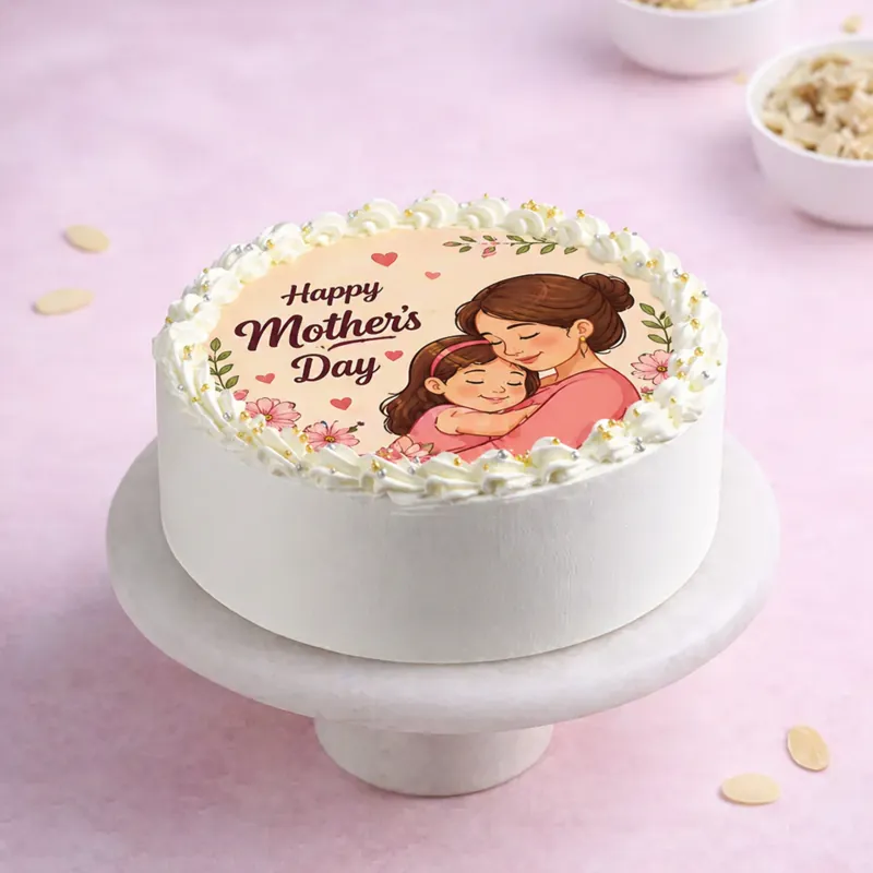 Mother’s Day Hug Photo Cake - TF Cakes Online Delivery Freshly baked handcrafted Mother’s Day Hug Photo Cake – Cake design by TF Cakes