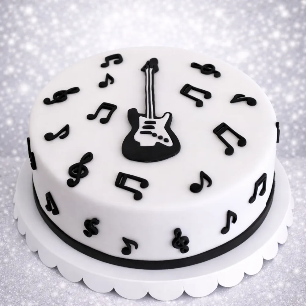 Music Notes Cake - TF Cakes Online Delivery Freshly baked handcrafted Music Notes Cake – Cake design by TF Cakes