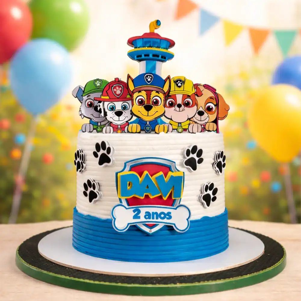 Paw Patrol Group Character Cake - TF Cakes Online Delivery Freshly baked handcrafted Paw Patrol Group Character Cake – Cake design by TF Cakes