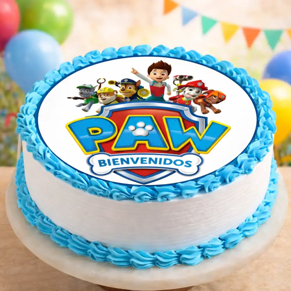 Paw Patrol Welcome Cake - TF Cakes Online Delivery Freshly baked handcrafted Paw Patrol Welcome Cake – Cake design by TF Cakes