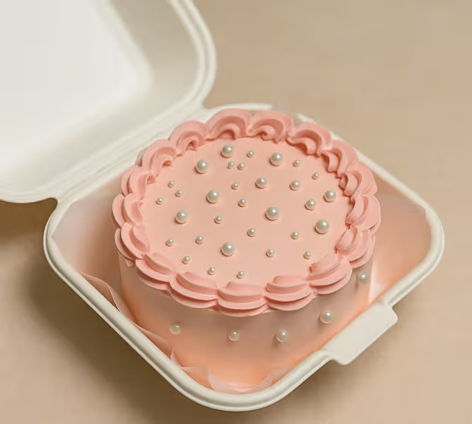 Pearl Blush Bento Cake - TF Cakes Online Delivery Freshly baked handcrafted Pearl Blush Bento Cake – Cake design by TF Cakes