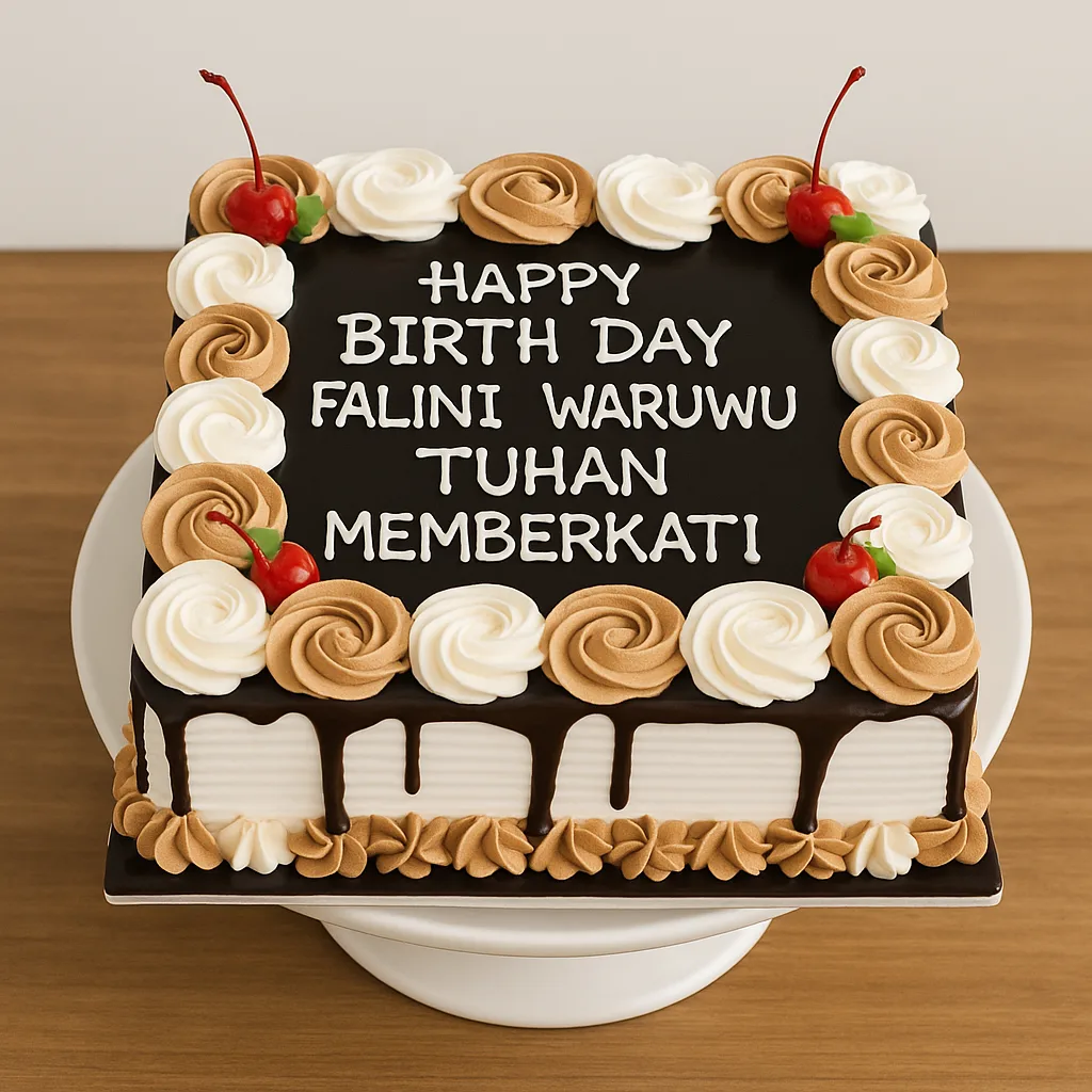 Square Choco Message Cake - TF Cakes Online Delivery Freshly baked handcrafted Square Choco Message Cake – Cake design by TF Cakes