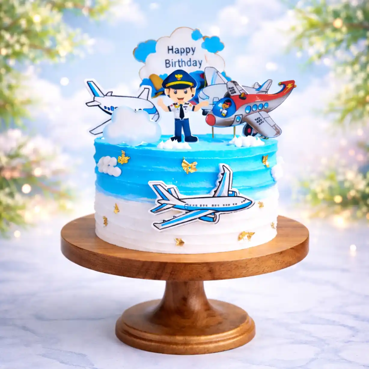 Pilot Theme Aeroplane Birthday Cake for Kids - TF Cakes Online Delivery Freshly baked handcrafted Pilot Theme Aeroplane Birthday Cake for Kids – Cake design by TF Cakes