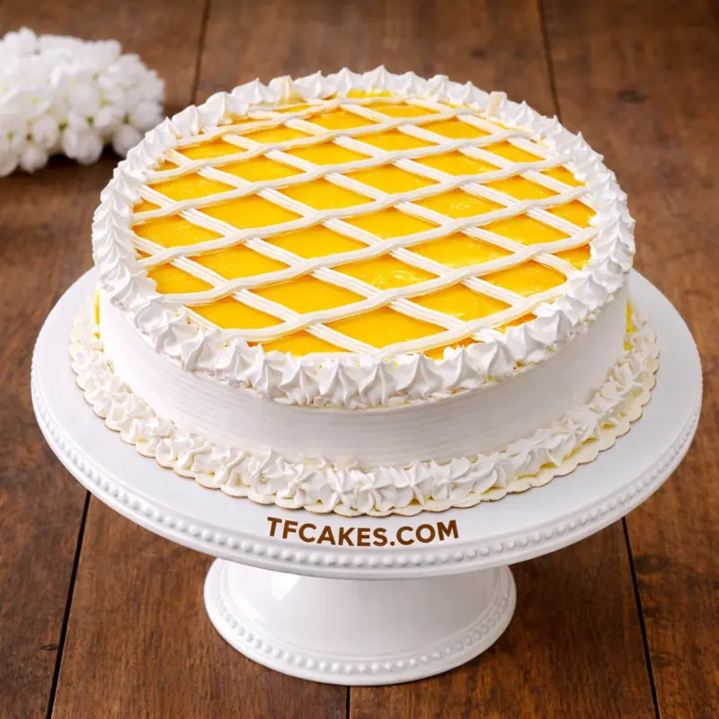 Pineapple Lattice Cake - TF Cakes Online Delivery Freshly baked handcrafted Pineapple Lattice Cake – Cake design by TF Cakes