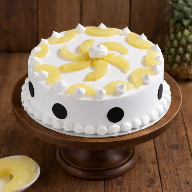 Polka Dot Pineapple Designer Cake - TF Cakes Online Delivery Freshly baked handcrafted Polka Dot Pineapple Designer Cake – Cake design by TF Cakes