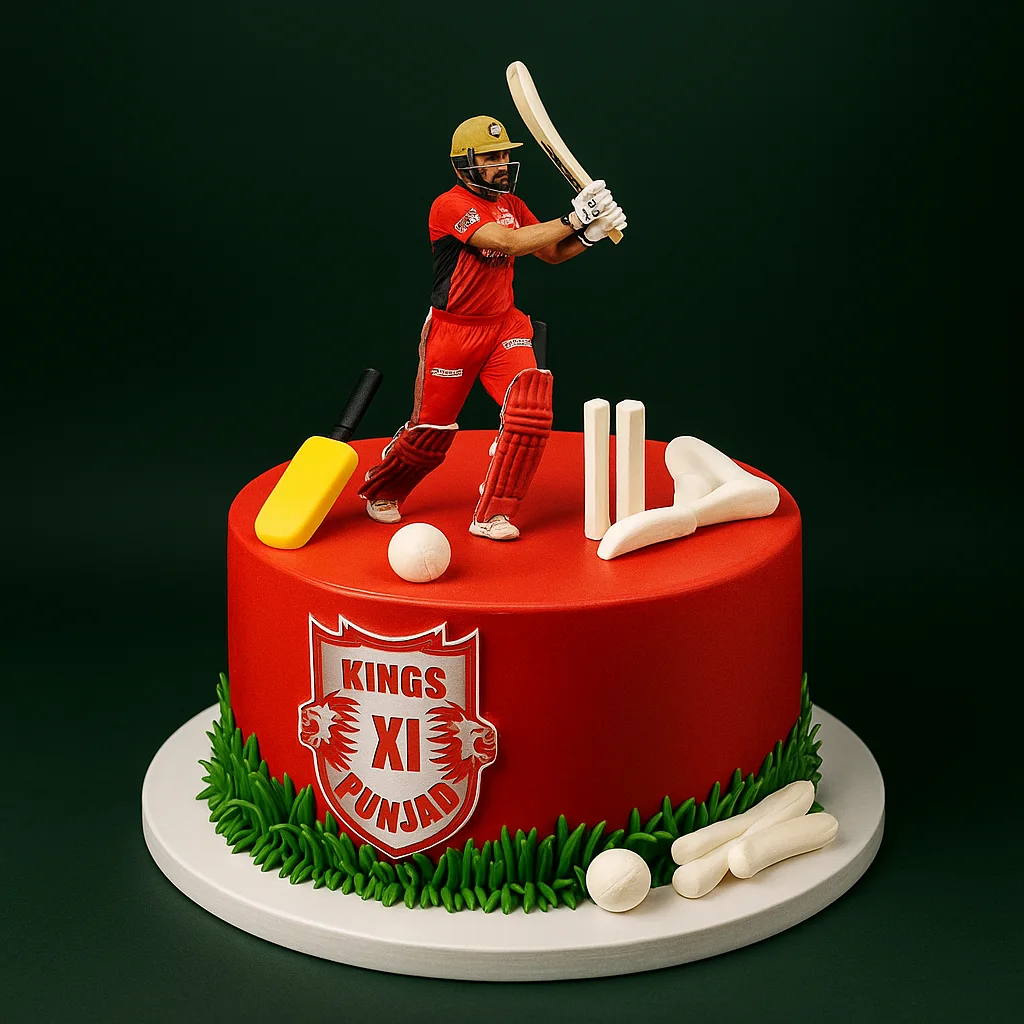 Punjab Kings Figurine Cake - TF Cakes Online Delivery Freshly baked handcrafted Punjab Kings Figurine Cake – Cake design by TF Cakes