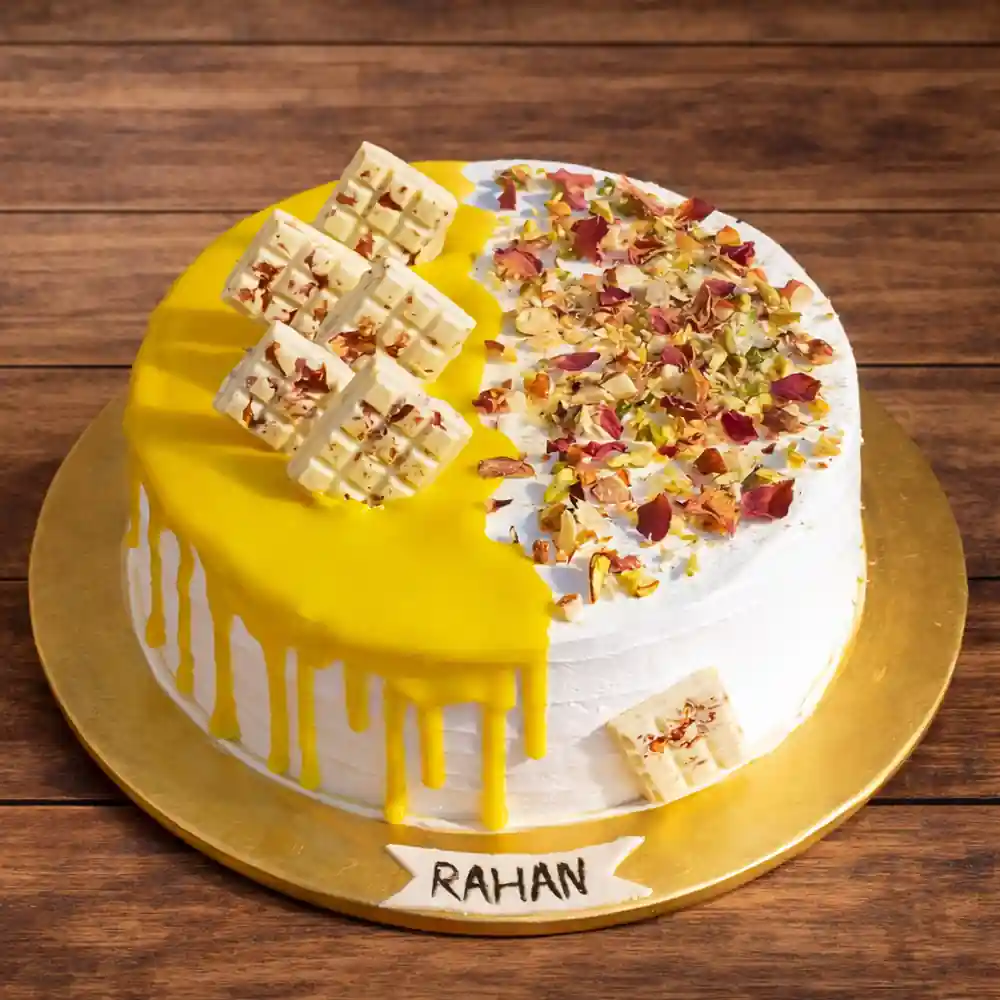 Rasmalai Drip Cake - TF Cakes Online Delivery Freshly baked handcrafted Rasmalai Drip Cake – Cake design by TF Cakes