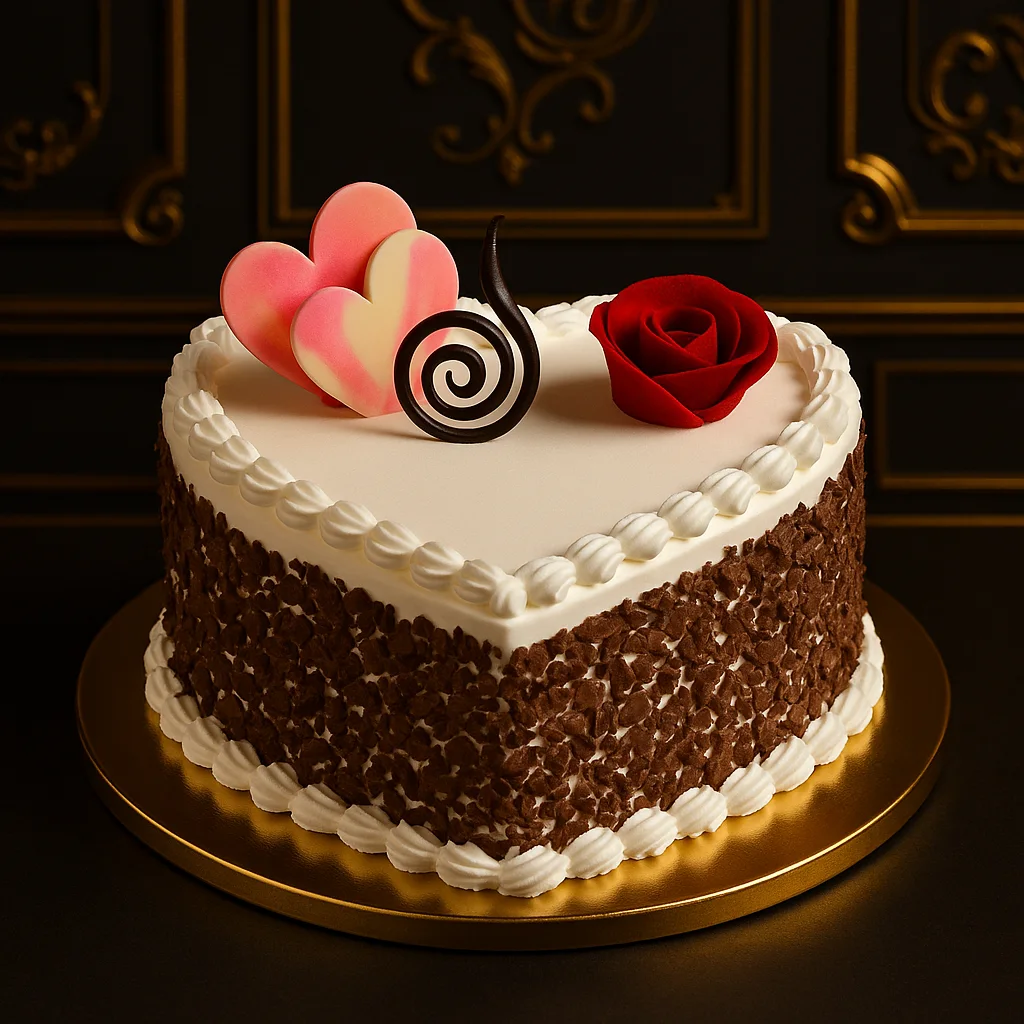 Ruby Heart Cake - TF Cakes Online Delivery Freshly baked handcrafted Ruby Heart Cake – Cake design by TF Cakes
