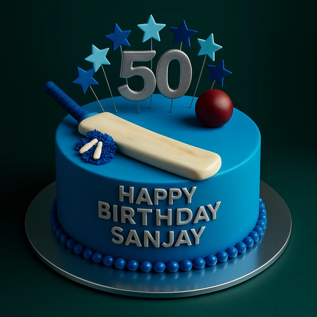 Sanjay 50th Birthday Bat Cake - TF Cakes Online Delivery Freshly baked handcrafted Sanjay 50th Birthday Bat Cake – Cake design by TF Cakes