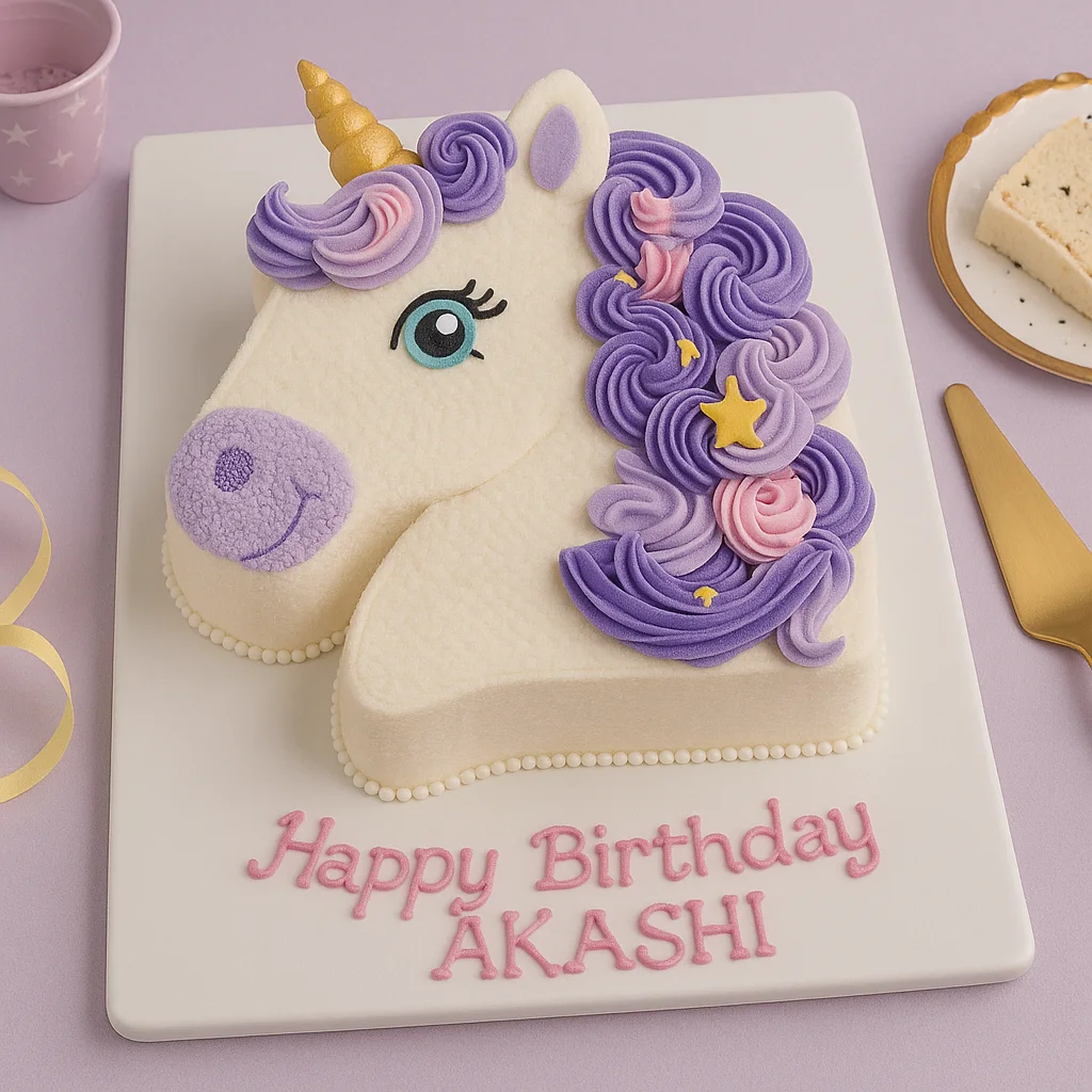Shaped Unicorn Head Cake - TF Cakes Online Delivery Freshly baked handcrafted Shaped Unicorn Head Cake – Cake design by TF Cakes