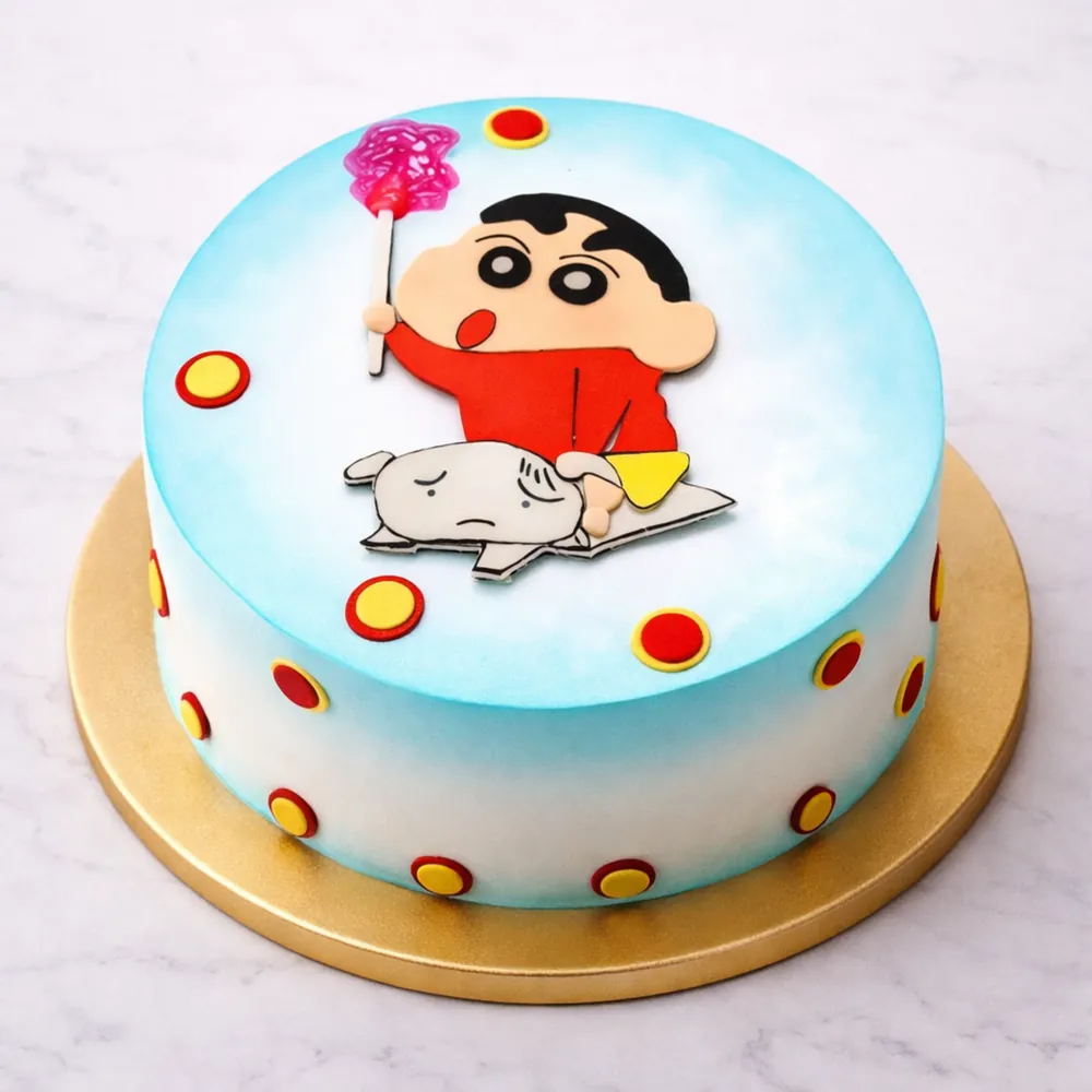 Shinchan Candy Theme Birthday Cake - TF Cakes Online Delivery Freshly baked handcrafted Shinchan Candy Theme Birthday Cake – Cake design by TF Cakes