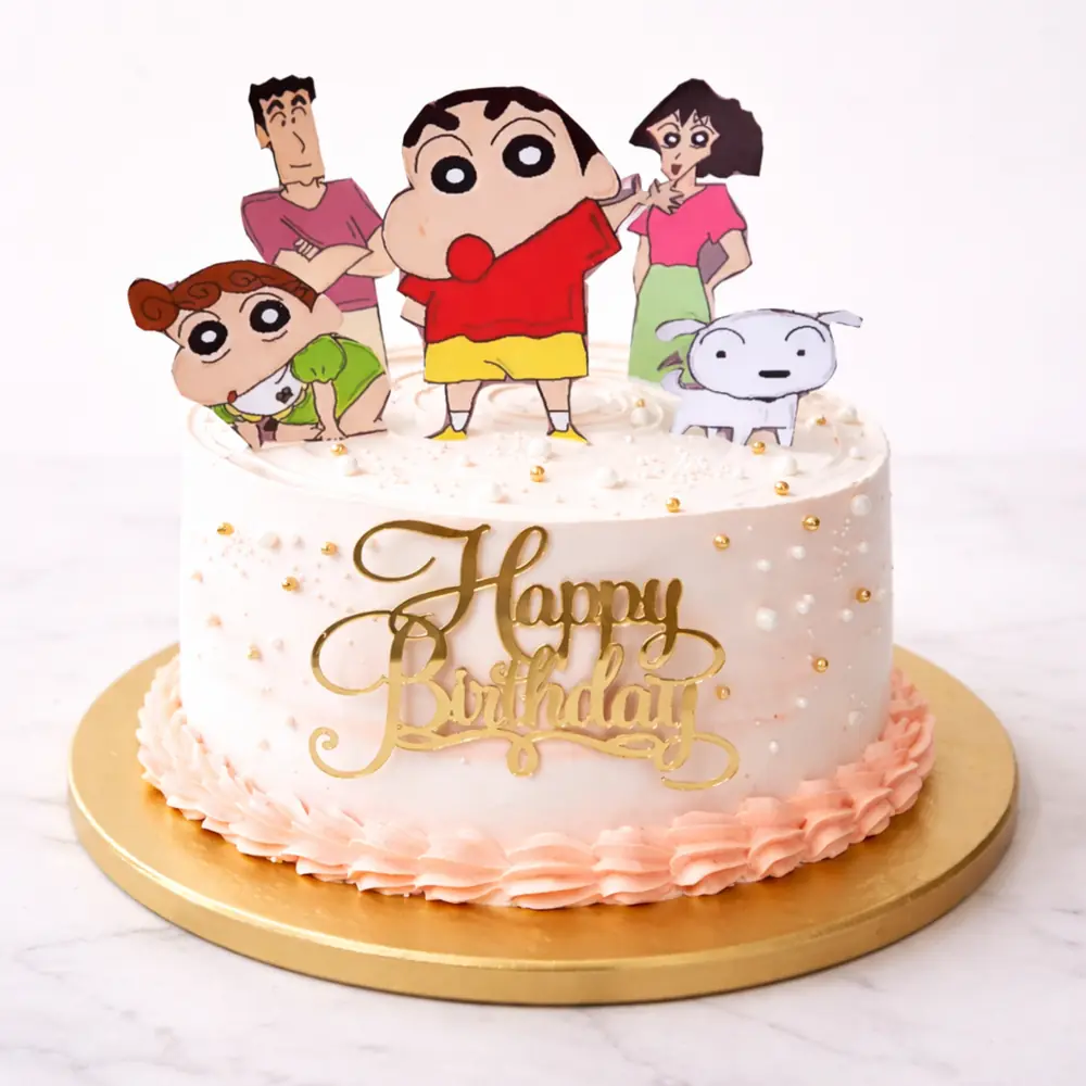 Shinchan Printed Photo Birthday Cake - TF Cakes Online Delivery Freshly baked handcrafted Shinchan Printed Photo Birthday Cake – Cake design by TF Cakes