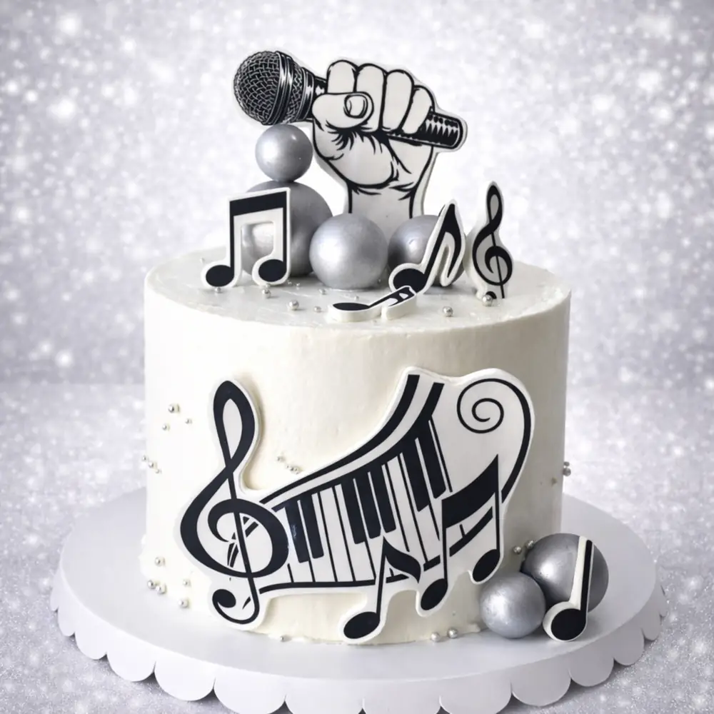 Singer Theme Cake - TF Cakes Online Delivery Freshly baked handcrafted Singer Theme Cake – Cake design by TF Cakes